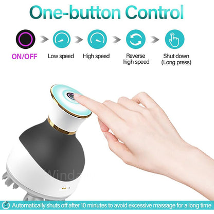 Wireless Electric Scalp Massager for Hair Growth Head Stress